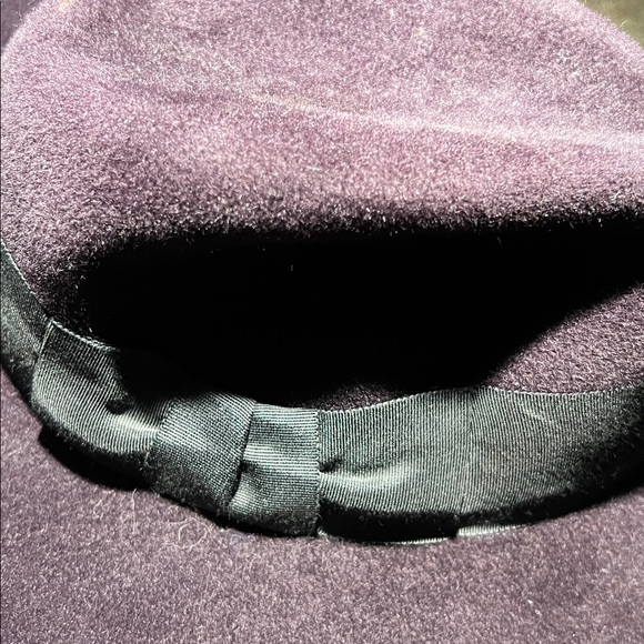 Eric Javits Tiffany Plum Deep Purple Rabbit Felt Fedora Hat Packable - Picture 3 of 5